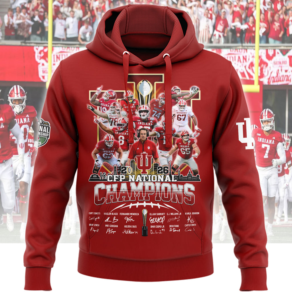 Indiana Hoosiers 2026 CFP National Champions Hoodie - LeagueLockerGear