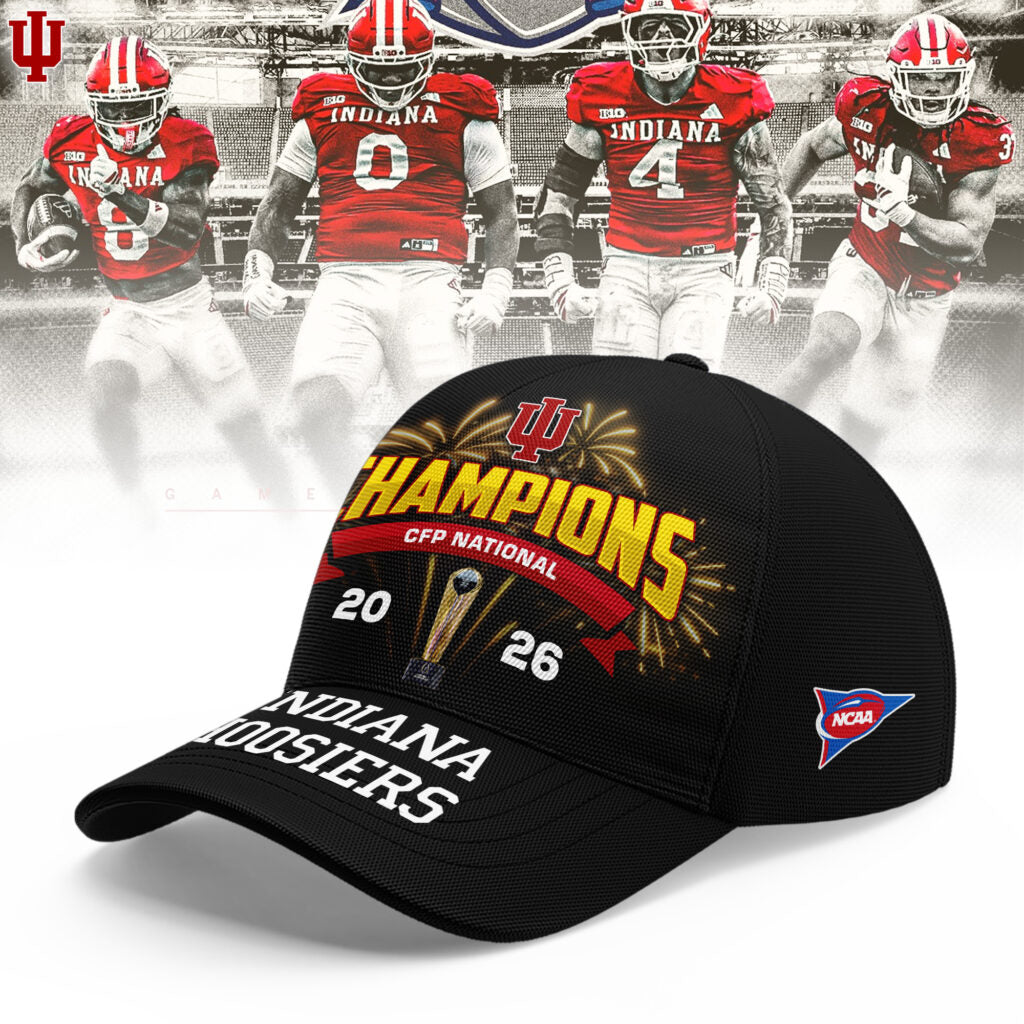Indiana Hoosiers CFP National Champions 2026 Cap - LeagueLockerGear