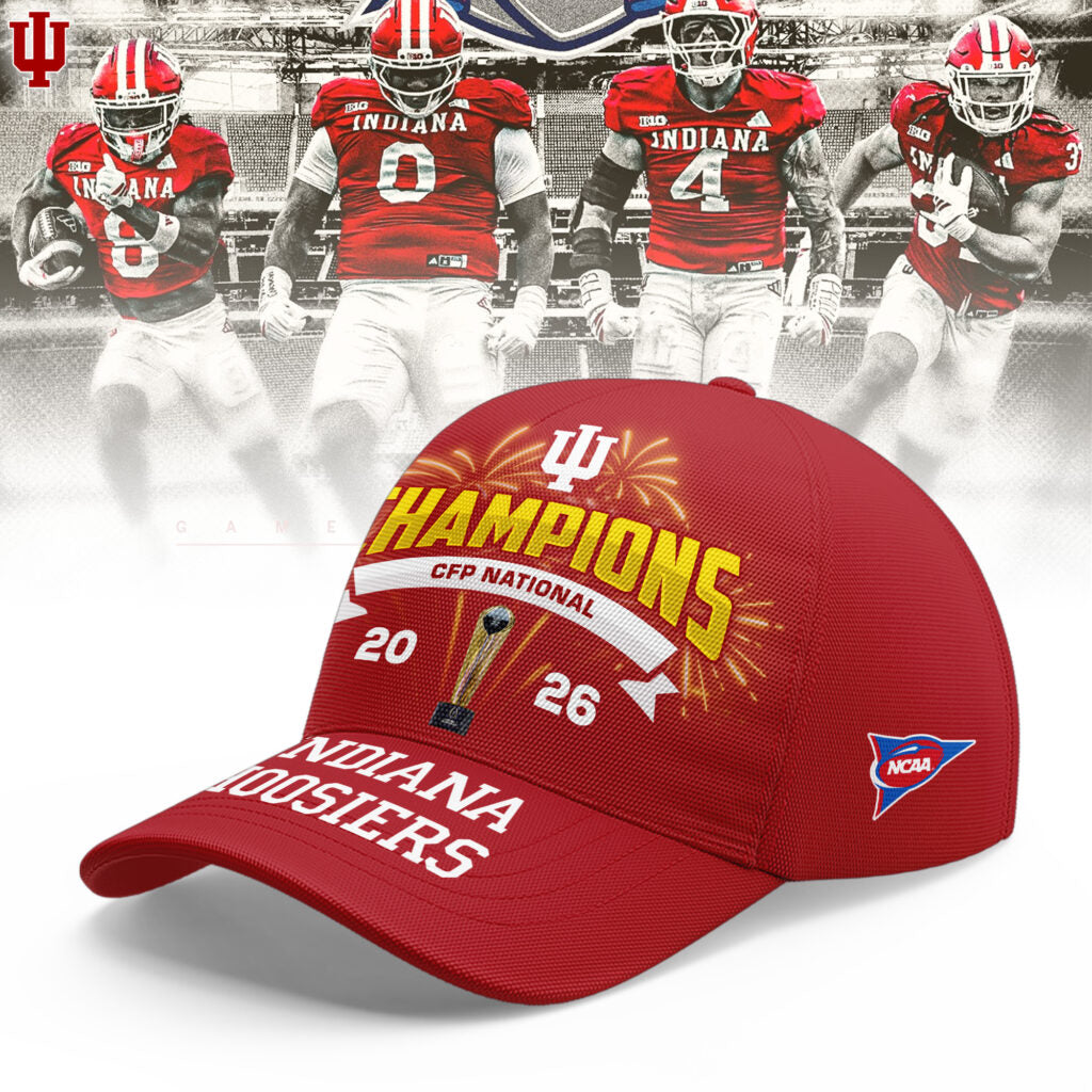 Indiana Hoosiers CFP National Champions 2026 Cap - LeagueLockerGear