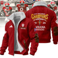 Indiana Hoosiers CFP National Champions 2026 Custom Name Fleece Bomber Jacket - LeagueLockerGear