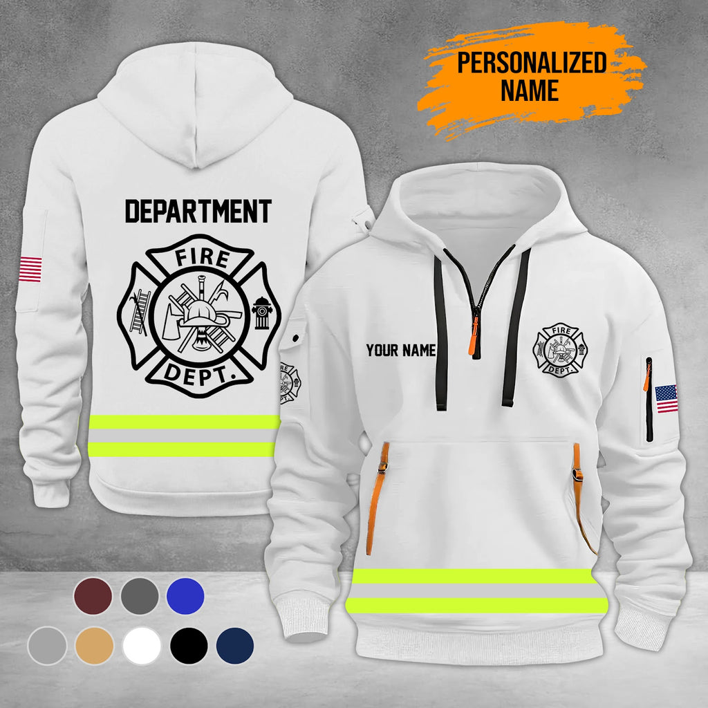 Firefighter Personalized Name Fire Department 3D Hoodie - LeagueLockerGear