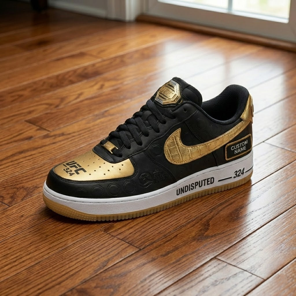 UFC 324 Champion Custom Name Nike Air Force 1 - LeagueLockerGear