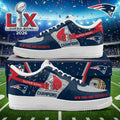 New England Patriots Super Bowl LX 2026 Champions Air Force 1 Shoes - LeagueLockerGear