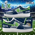 Seattle Seahawks Super Bowl LX Champions 2026 Air Force 1 Shoes - LeagueLockerGear