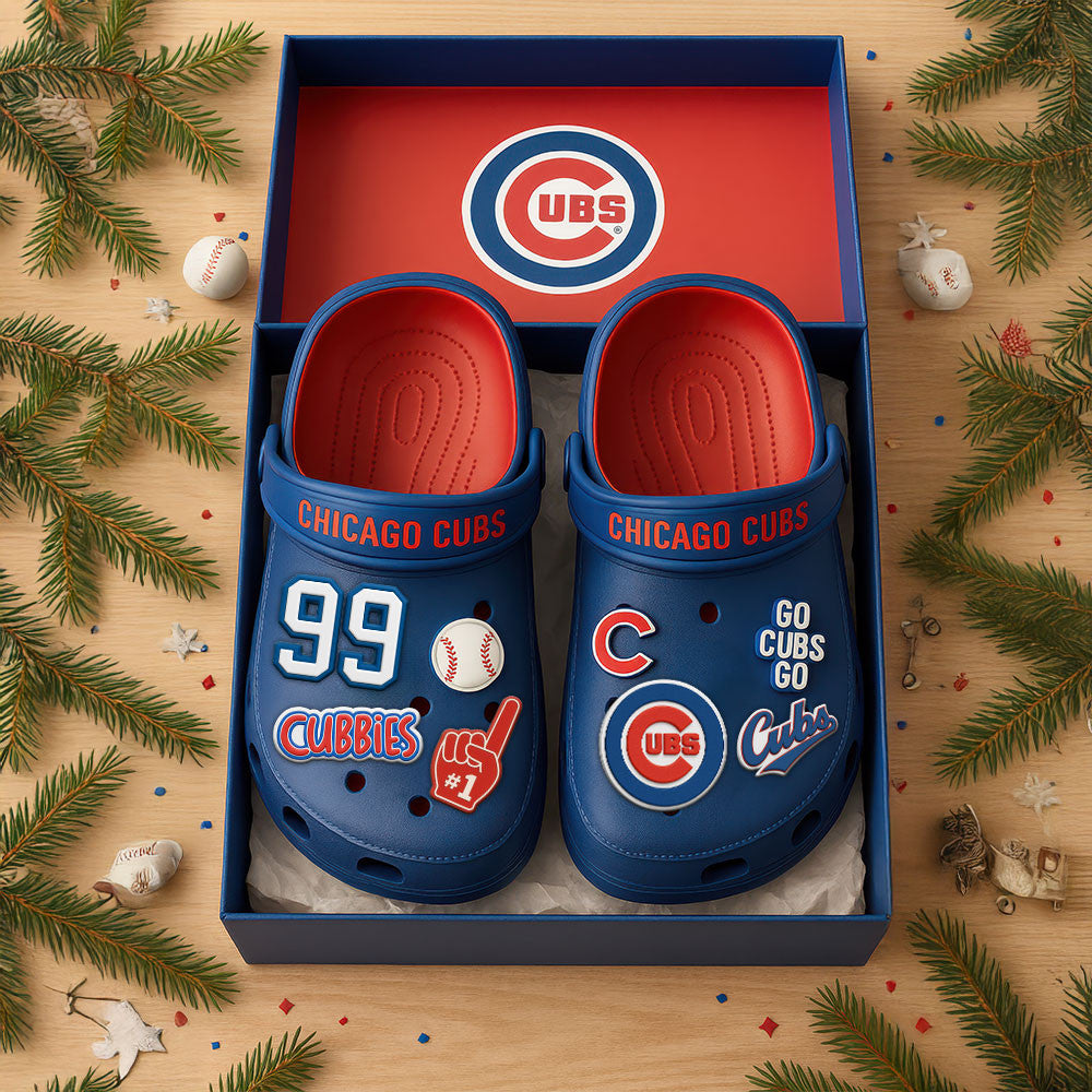 Chicago Cubs Custom Clogs With Charms - LeagueLockerGear