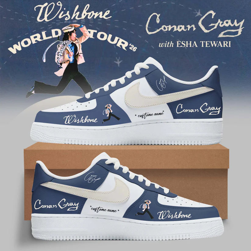 Conan Gray Wishbone World Tour '26 Custom Air Force 1 Shoes - LeagueLockerGear