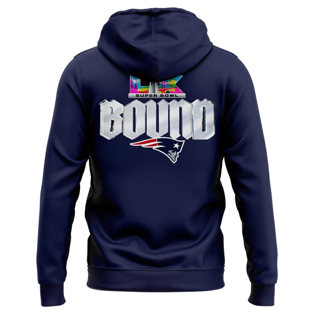 New England Patriots Super Bowl LIX Bound Hoodie - LeagueLockerGear