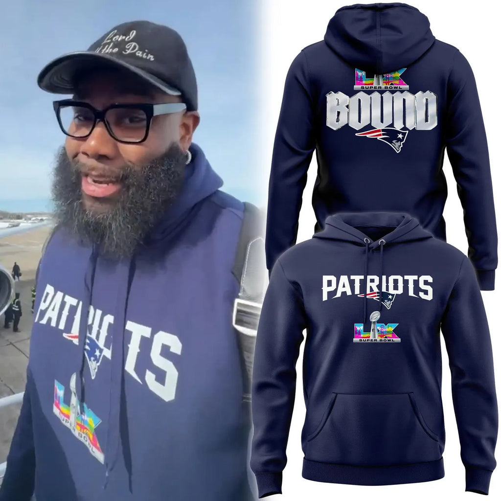 New England Patriots Super Bowl LIX Bound Hoodie - LeagueLockerGear