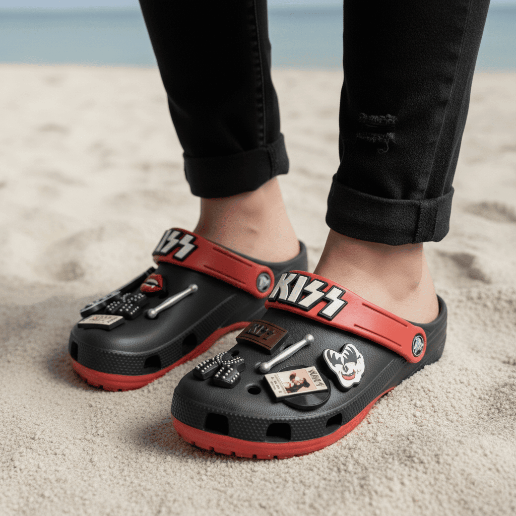 KISS Rock Band Clogs With Charms - LeagueLockerGear