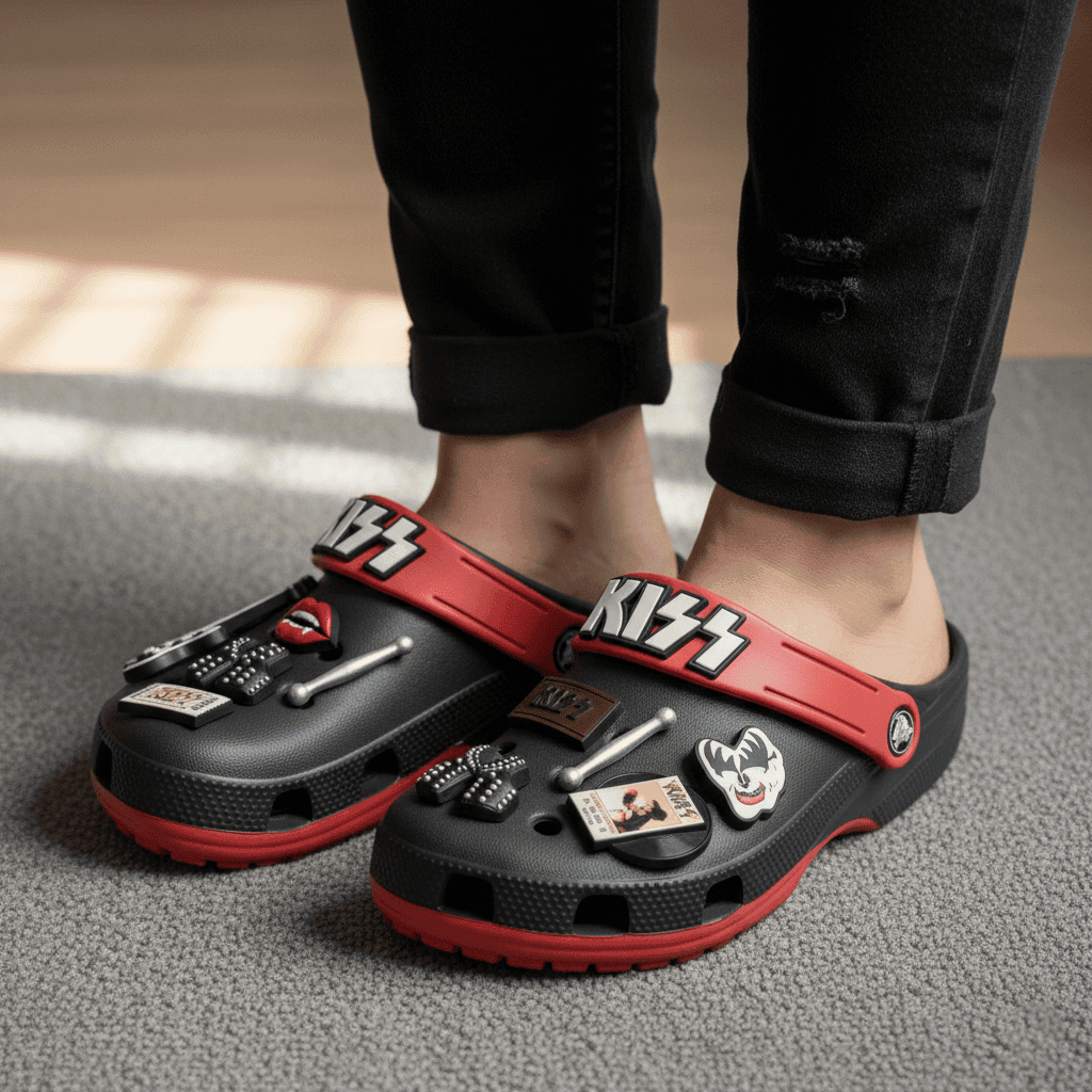 KISS Rock Band Clogs With Charms - LeagueLockerGear
