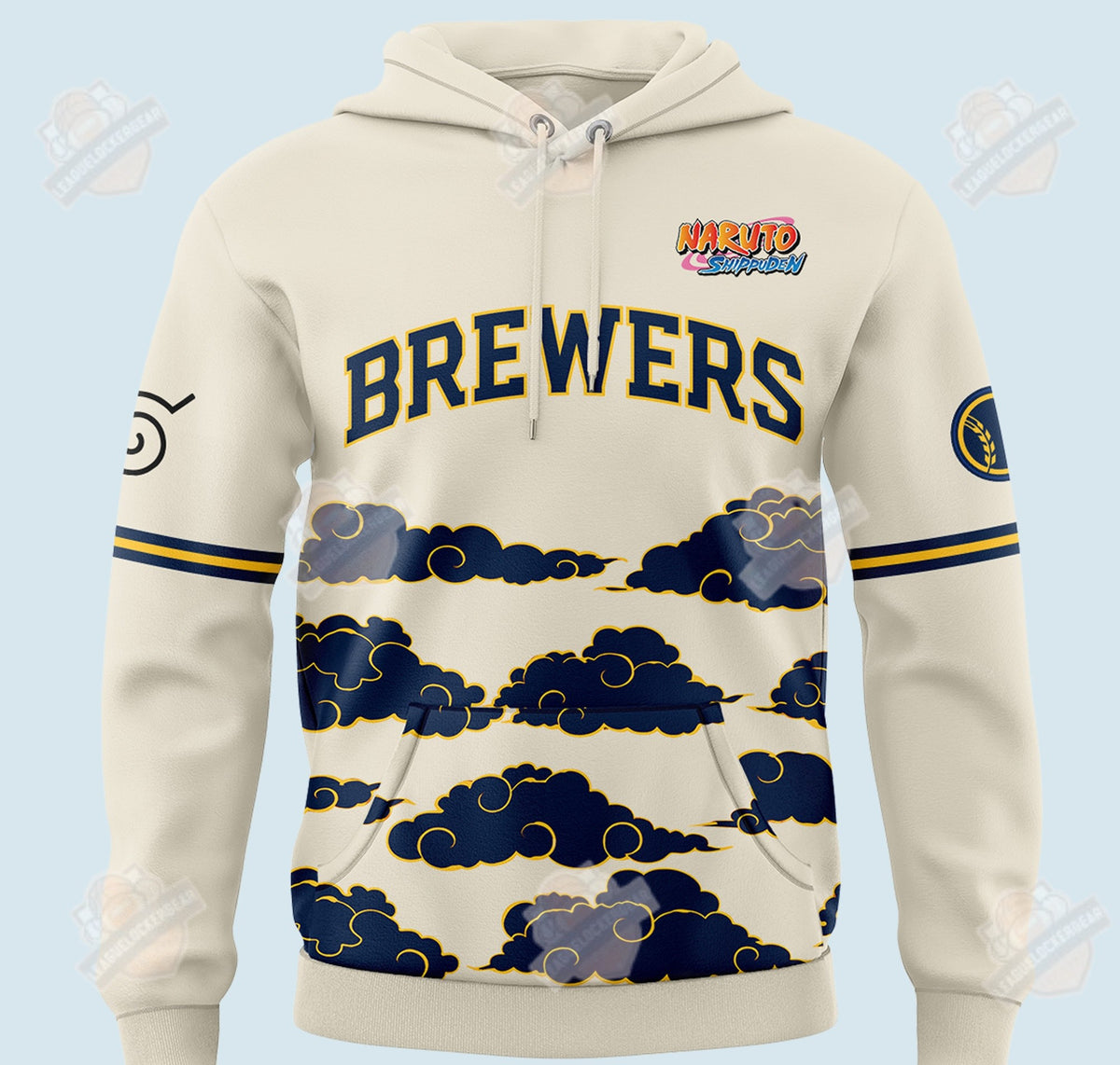 Milwaukee Brewers Naruto Night Hoodie - LeagueLockerGear