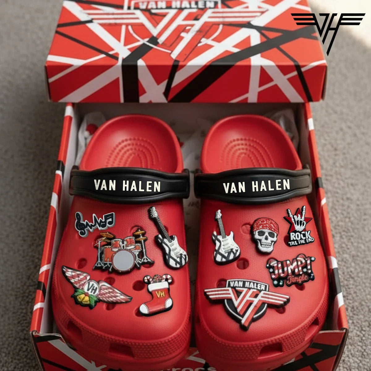 Van Halen Clogs With Charms - LeagueLockerGear