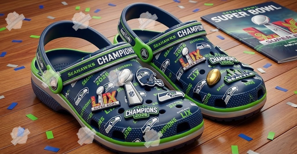 Seattle Seahawks Super Bowl LIX Champions 2026 Crocs - LeagueLockerGear