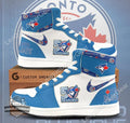 Toronto Blue Jays 50 Seasons Custom AF1 Sneakers - LeagueLockerGear