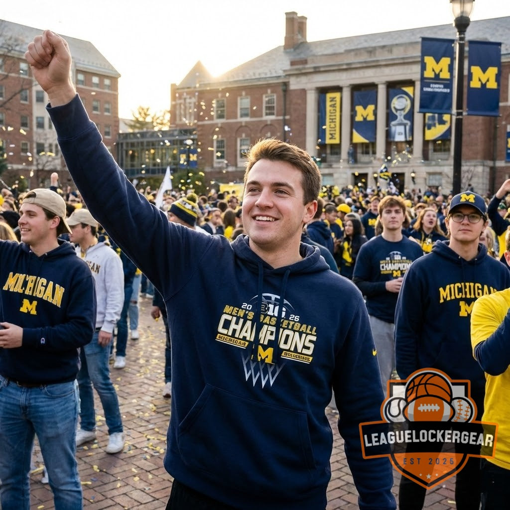Michigan Wolverines 2025-26 Big Ten Men's Basketball Champions Hoodie - LeagueLockerGear