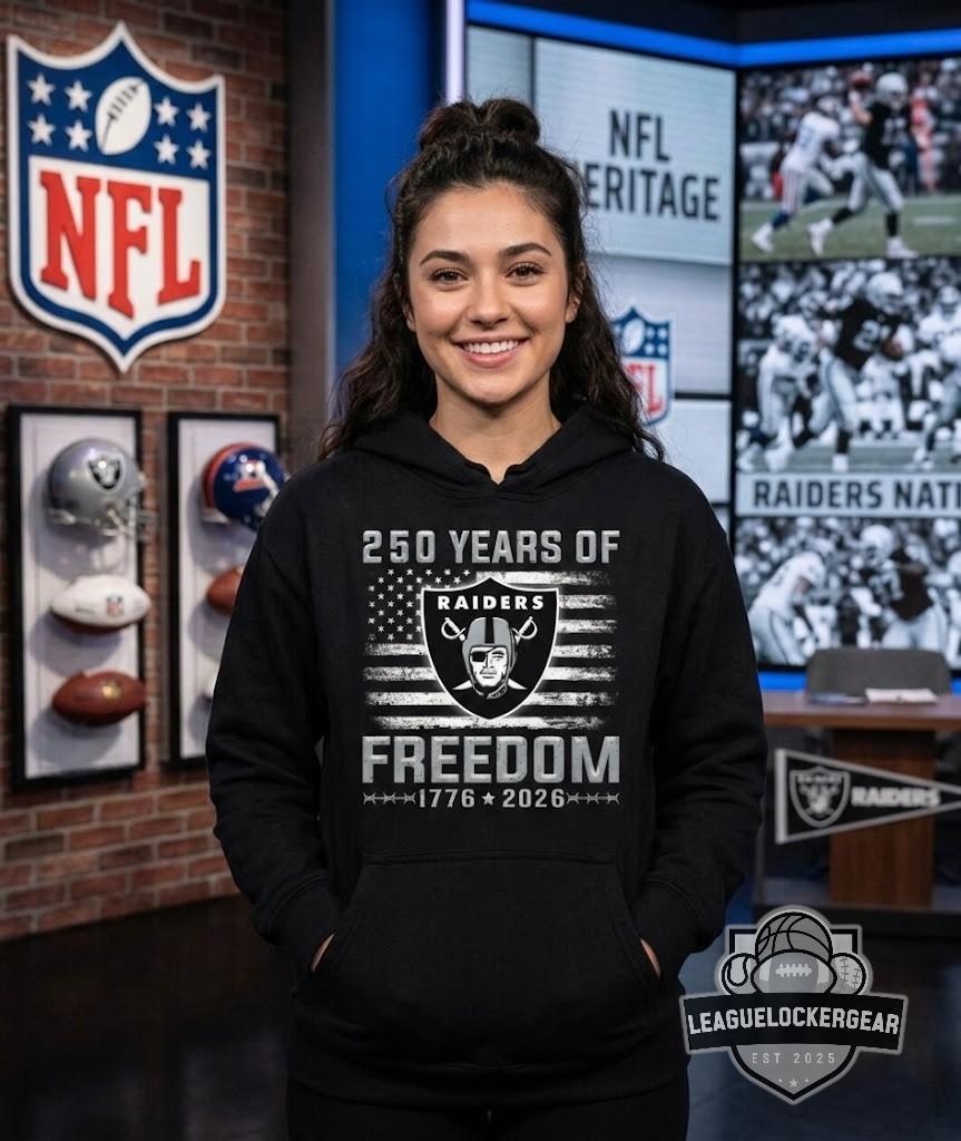 Raiders 250 Years Of Freedom 1776-2026 Hoodie - LeagueLockerGear