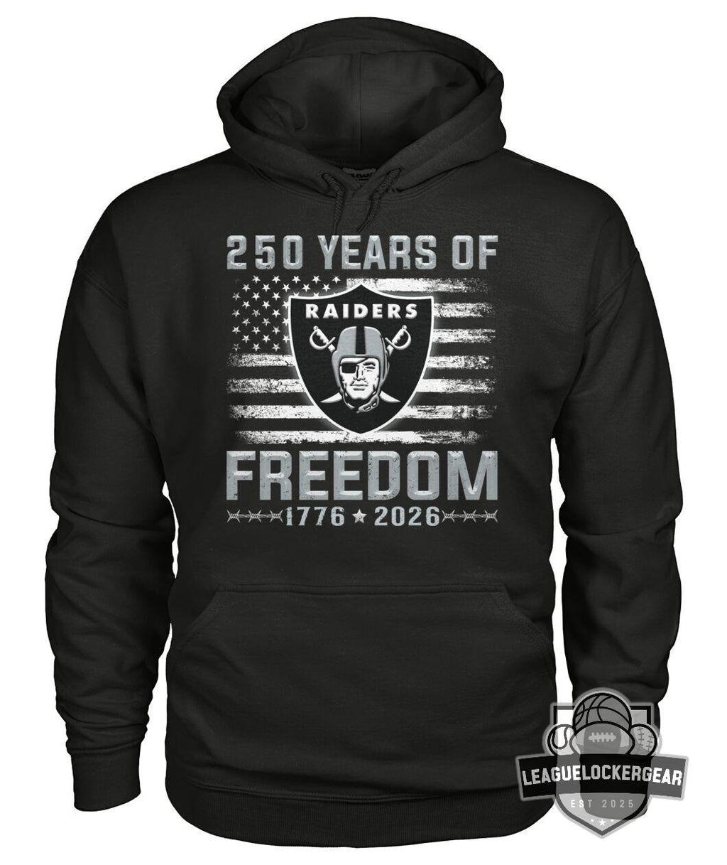 Raiders 250 Years Of Freedom 1776-2026 Hoodie - LeagueLockerGear