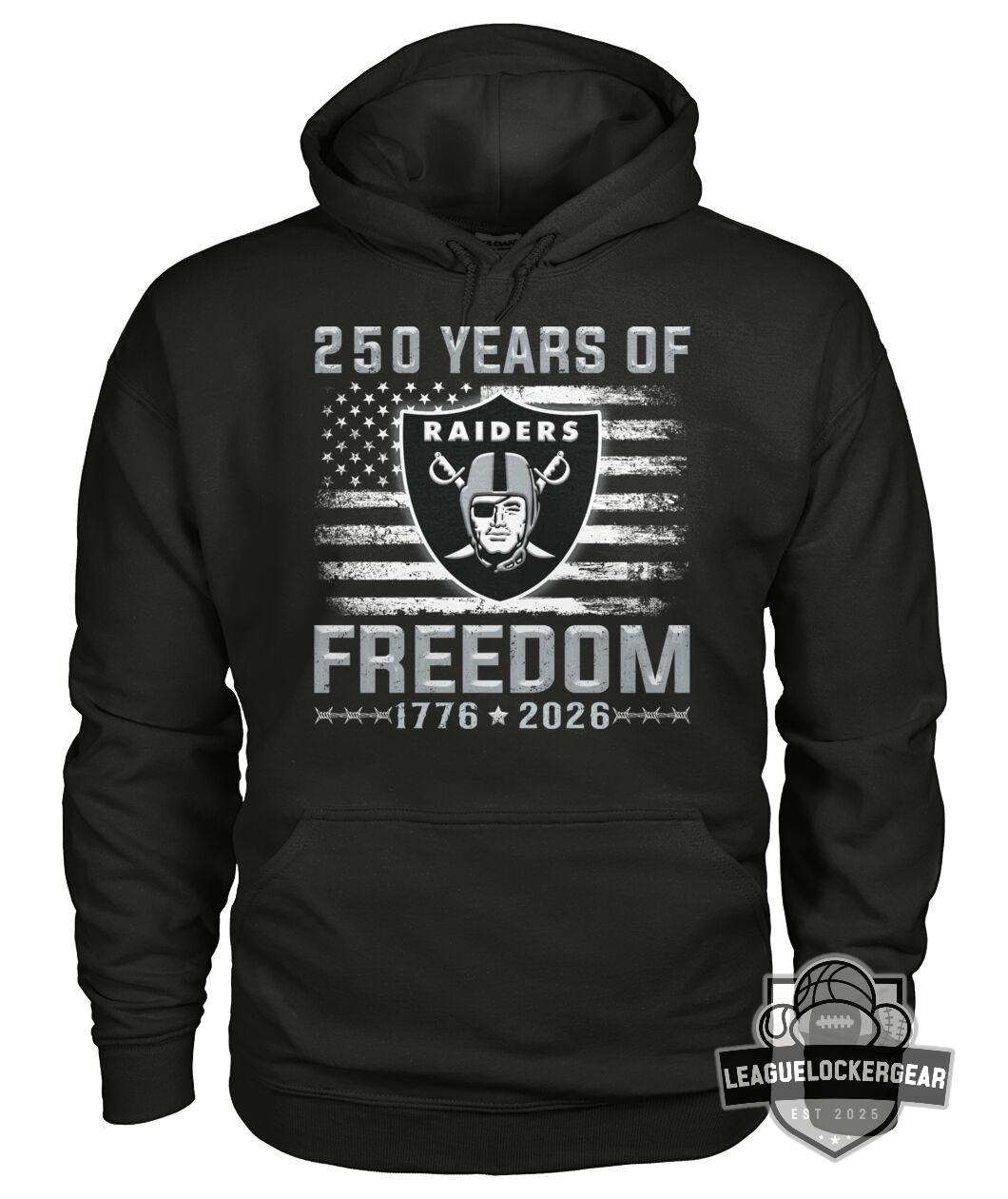 Raiders 250 Years Of Freedom 1776-2026 Hoodie - LeagueLockerGear