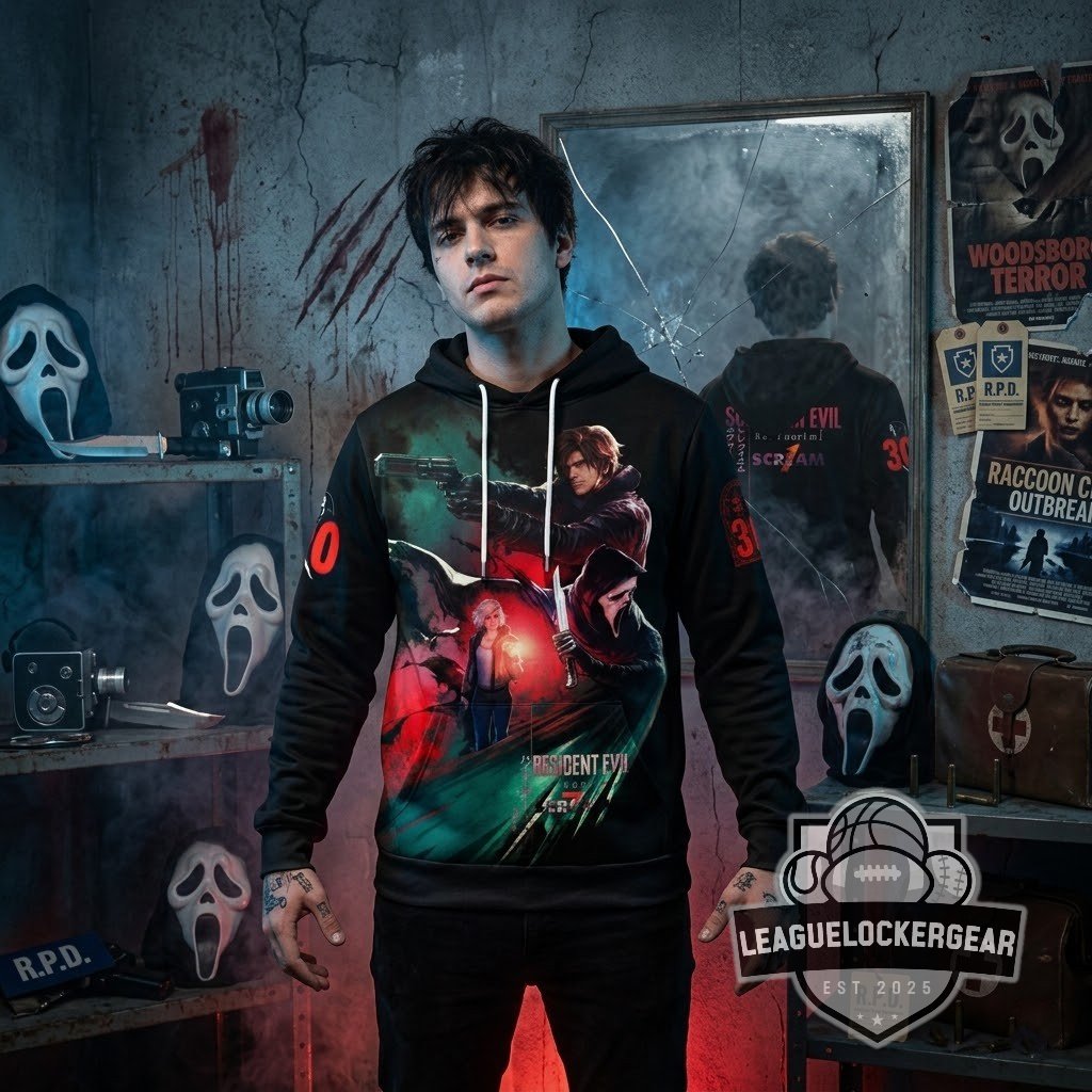 Resident Evil Requiem x Scream 30th Anniversary Hoodie - LeagueLockerGear