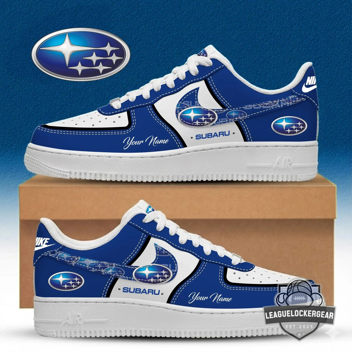 Subaru Custom Name Nike Air Force 1 Shoes - LeagueLockerGear
