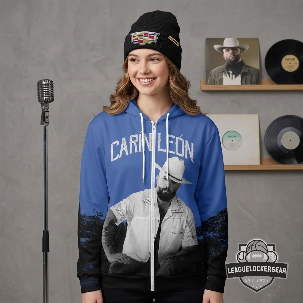 Carín León Tour 2026 De Sonora Para el Mundo Zip Hoodie - LeagueLockerGear