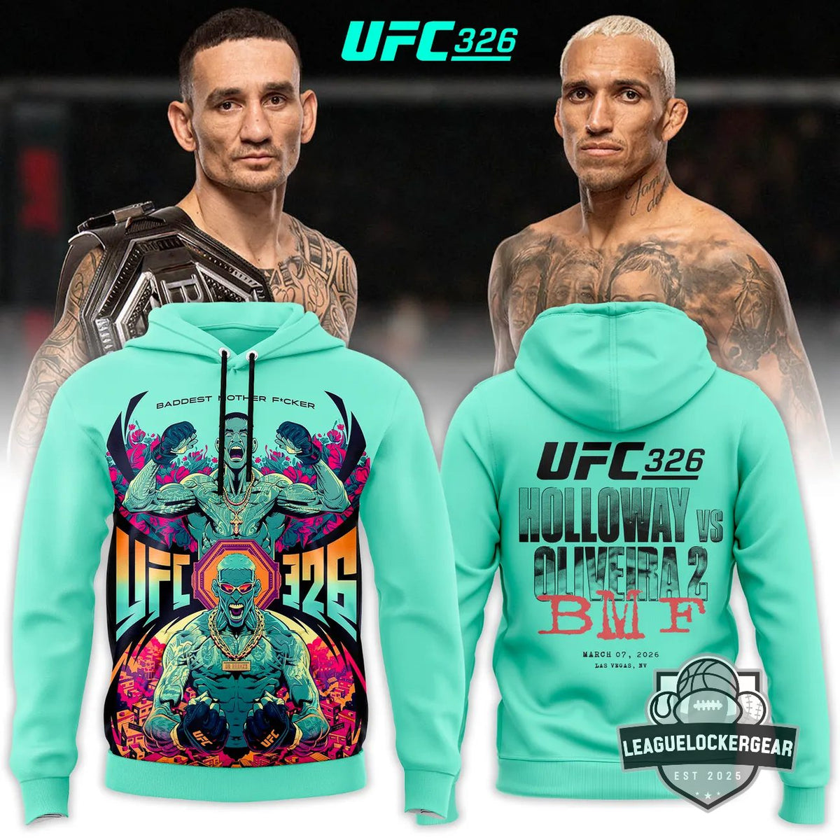 UFC 326 Holloway vs Oliveira 2 BMF Hoodie - LeagueLockerGear