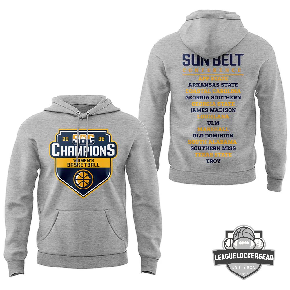 Sun Belt Conference 2026 Women's Basketball Champions Hoodie - LeagueLockerGear