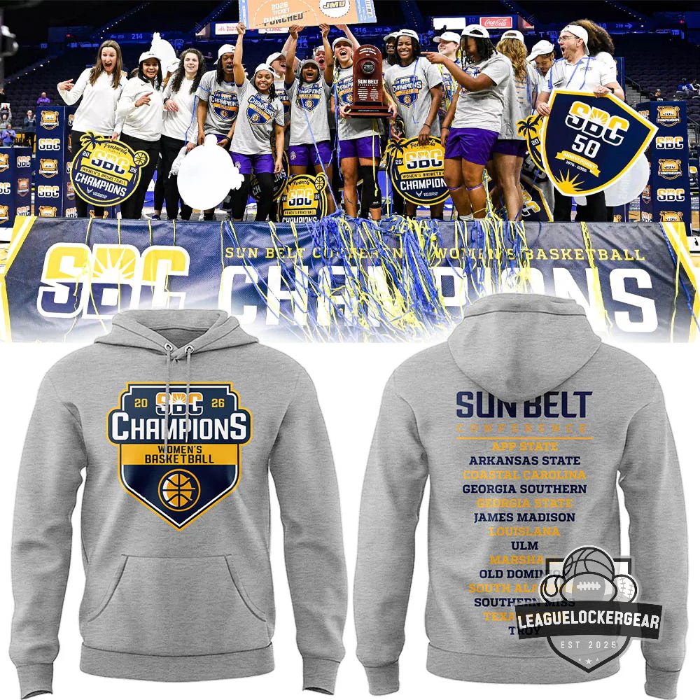 Sun Belt Conference 2026 Women's Basketball Champions Hoodie - LeagueLockerGear