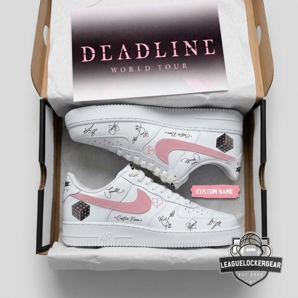 BLACKPINK Deadline World Tour Signatures Custom Air Force 1 Shoes - LeagueLockerGear