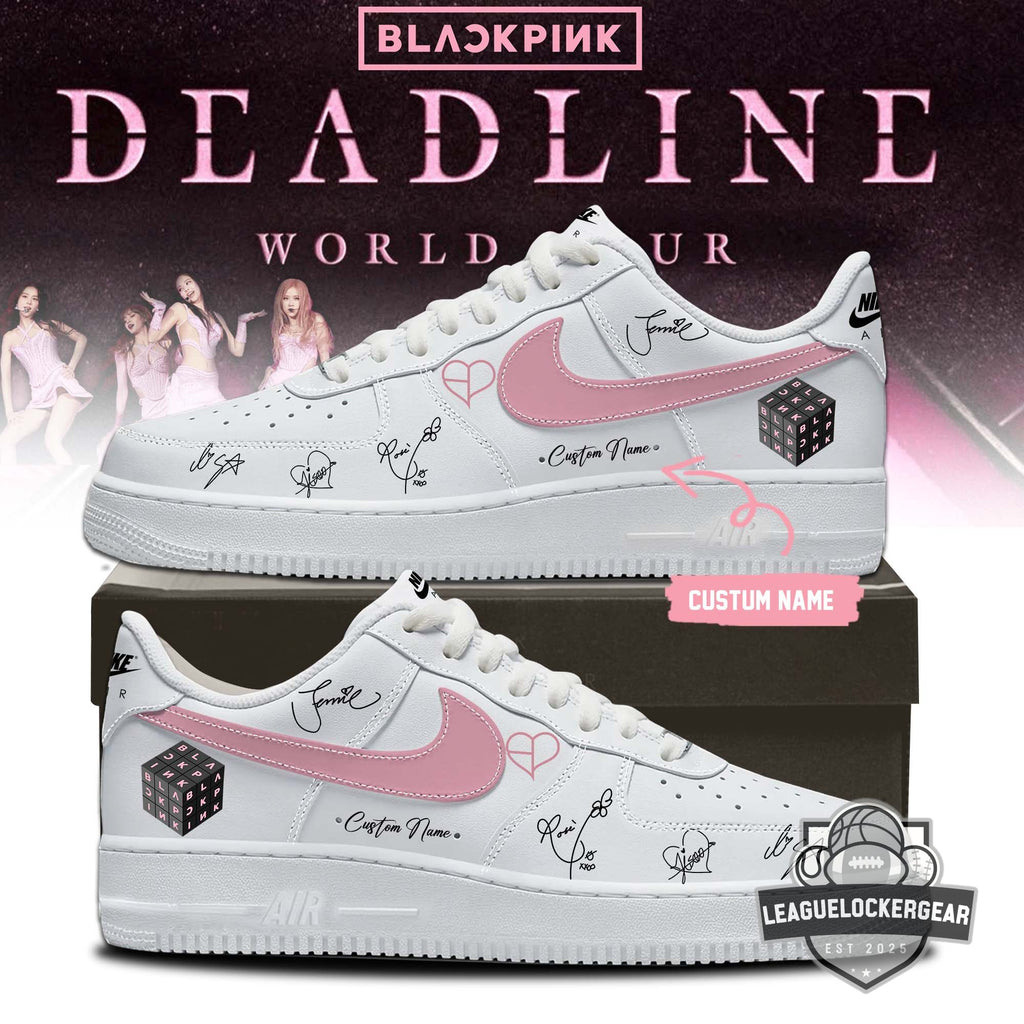 BLACKPINK Deadline World Tour Signatures Custom Air Force 1 Shoes - LeagueLockerGear