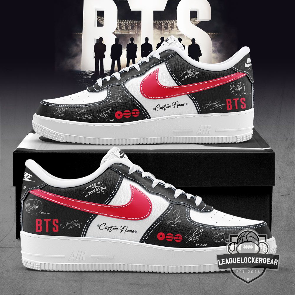 BTS Signatures Custom Name Nike Air Force 1 Shoes - LeagueLockerGear