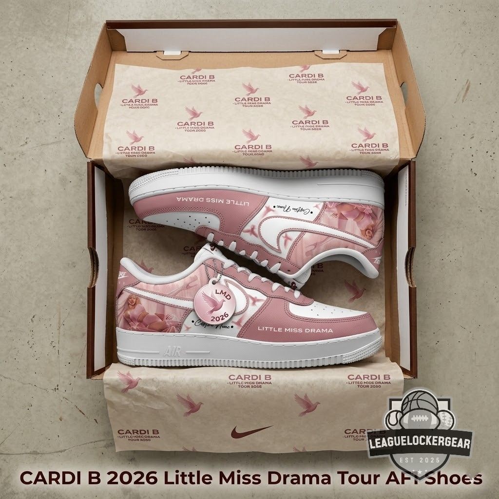 Cardi B Little Miss Drama Tour Custom Air Force 1 - LeagueLockerGear