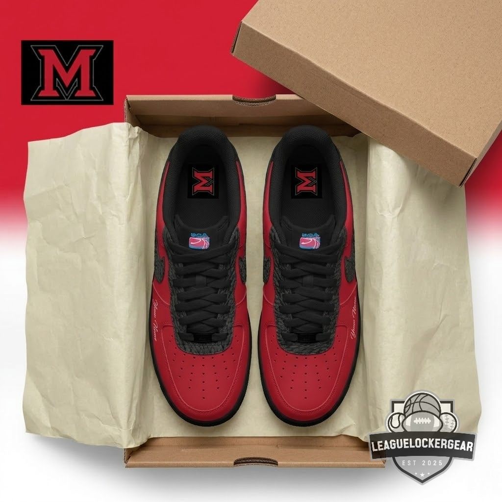 Miami Ohio Personalized Custom Air Force 1 Shoes - LeagueLockerGear