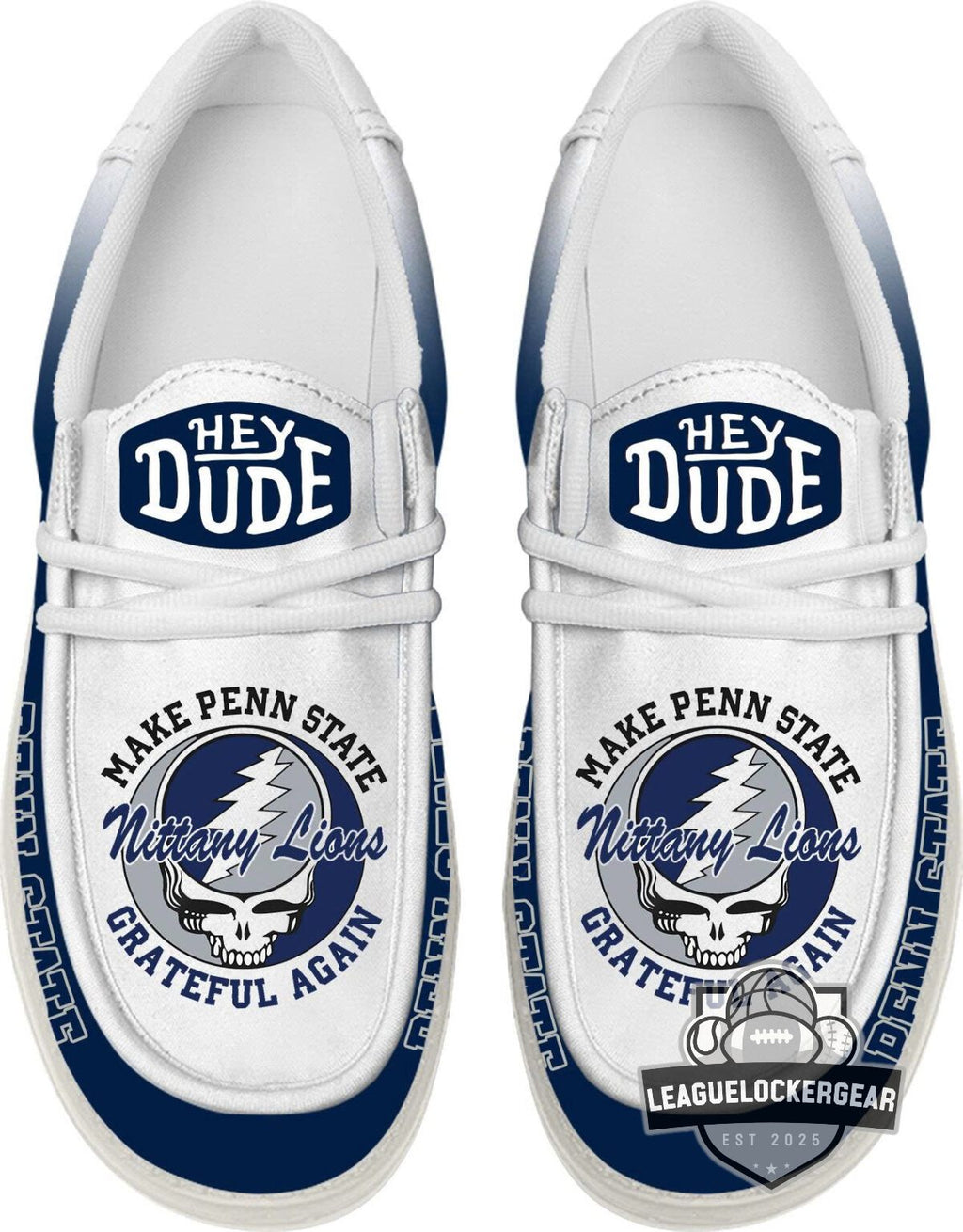 Penn State Nittany Lions Grateful Dead Make Penn State Grateful Again Hey Dude Shoes - LeagueLockerGear