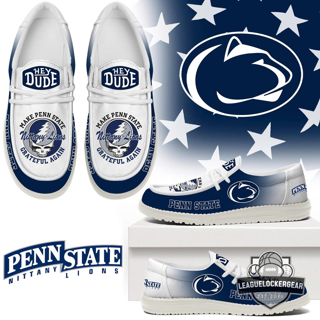 Penn State Nittany Lions Grateful Dead Make Penn State Grateful Again Hey Dude Shoes - LeagueLockerGear