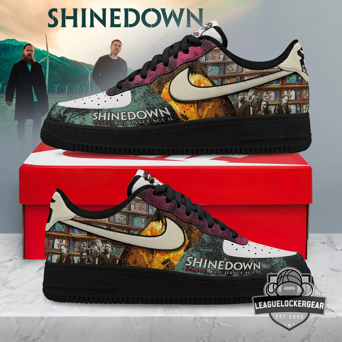 Shinedown Dance Kid Dance Act II Air Force 1 Shoes - LeagueLockerGear