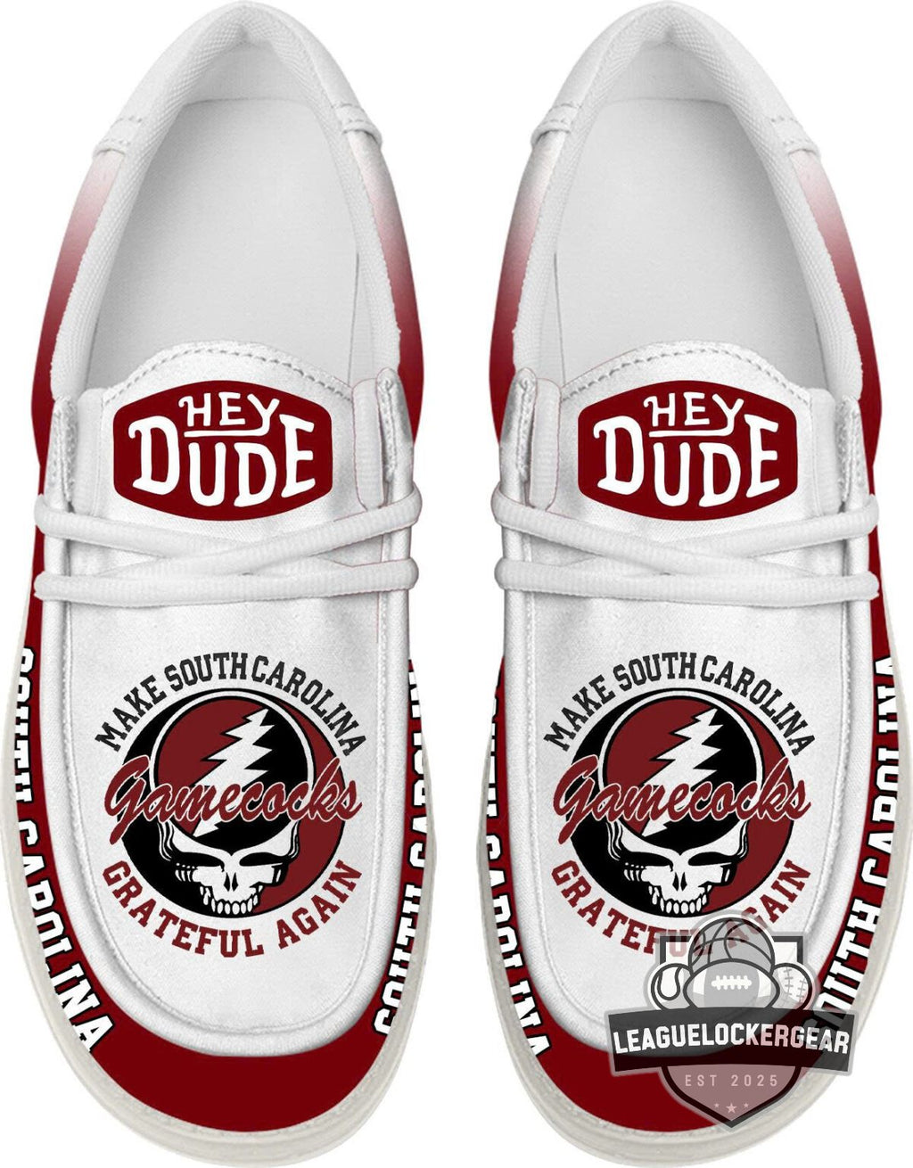 South Carolina Gamecocks Grateful Dead Make South Carolina Grateful Again Hey Dude Shoes - LeagueLockerGear