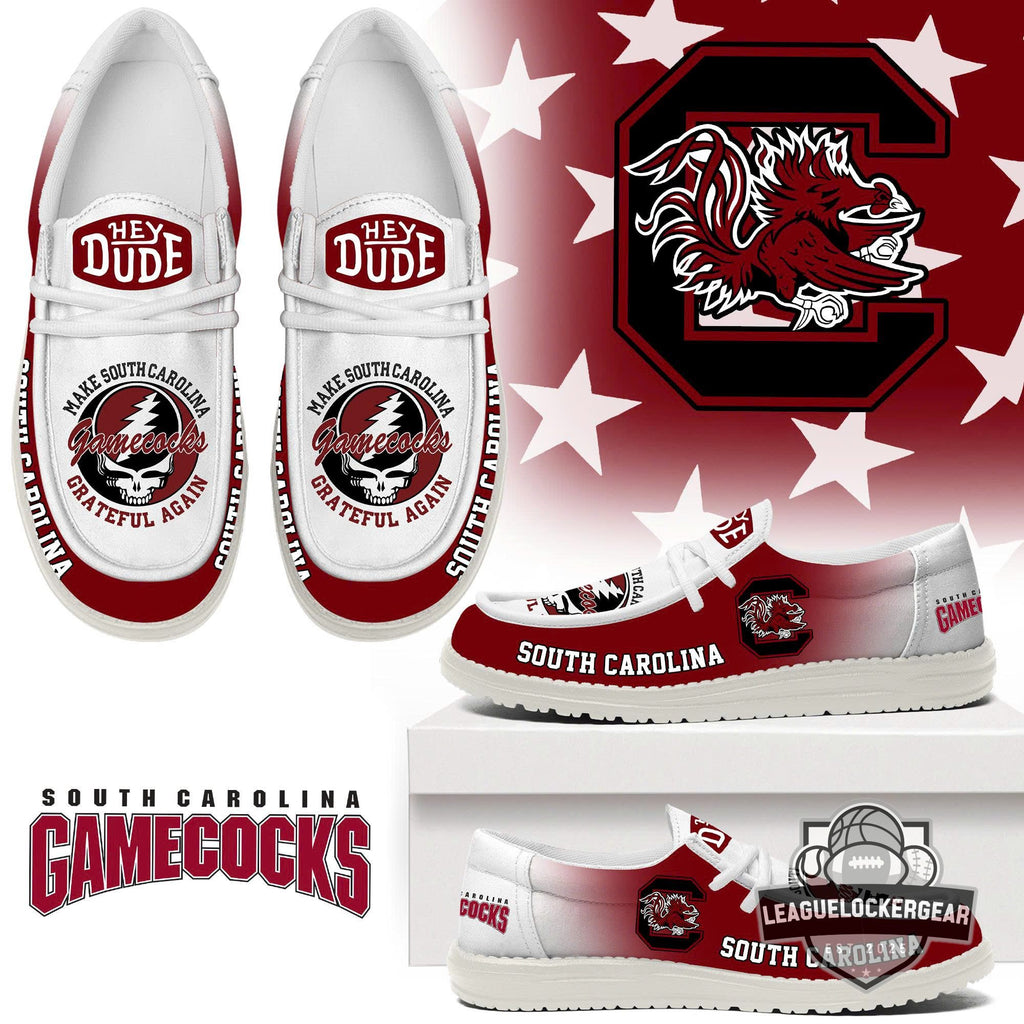 South Carolina Gamecocks Grateful Dead Make South Carolina Grateful Again Hey Dude Shoes - LeagueLockerGear