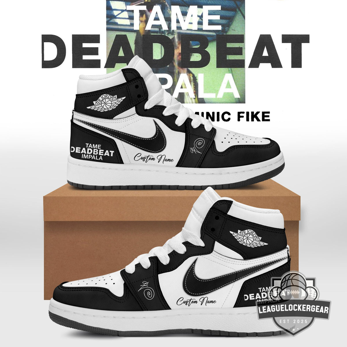 Tame Impala Dominic Fike Deadbeat Custom Air Jordan 1 Shoes - LeagueLockerGear