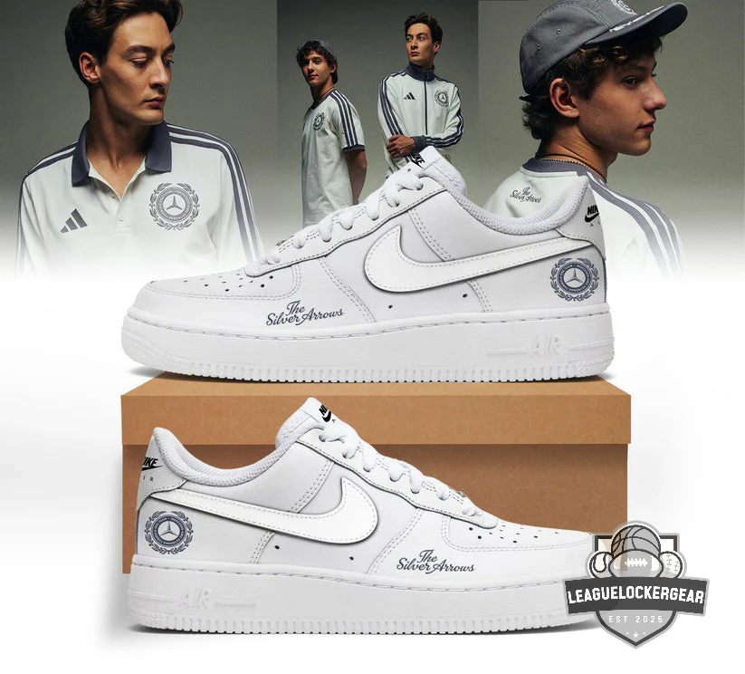 The Silver Arrows Custom Nike Air Force 1 - LeagueLockerGear