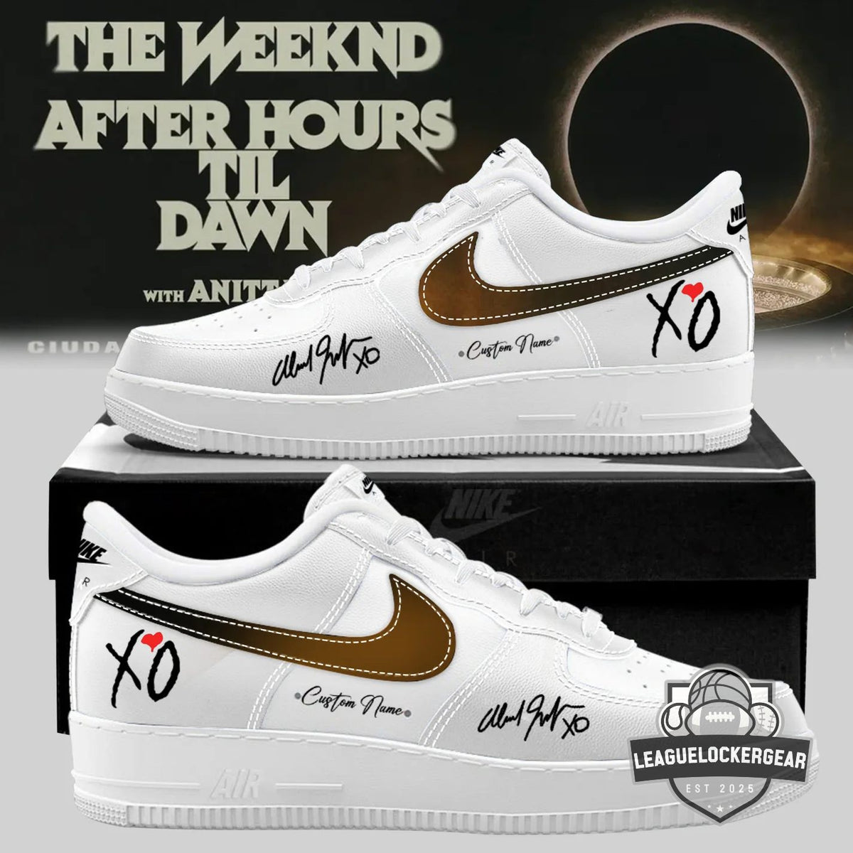 The Weeknd After Hours Til Dawn Tour Custom Air Force 1 Shoes - LeagueLockerGear