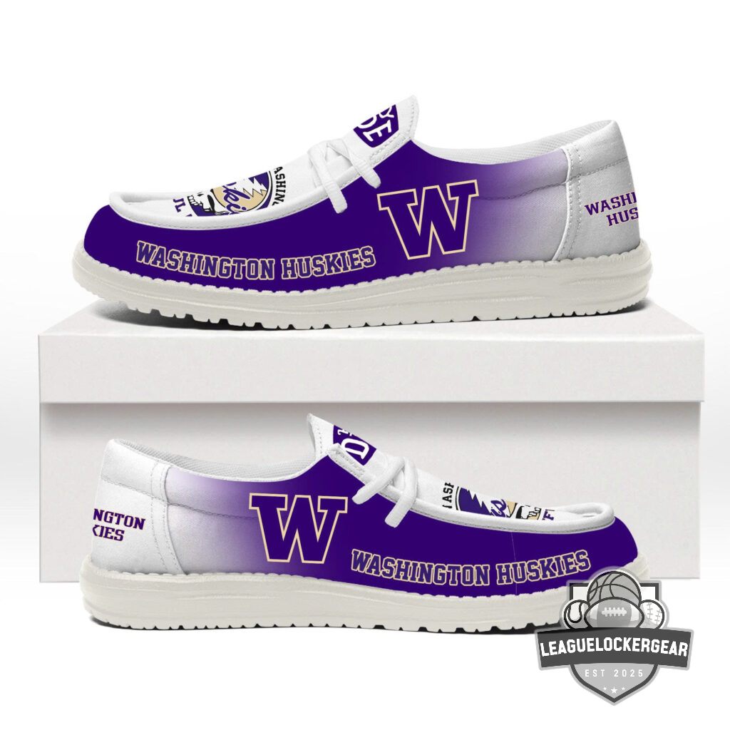 Washington Huskies Grateful Dead Steal Your Face Hey Dude Shoes - LeagueLockerGear