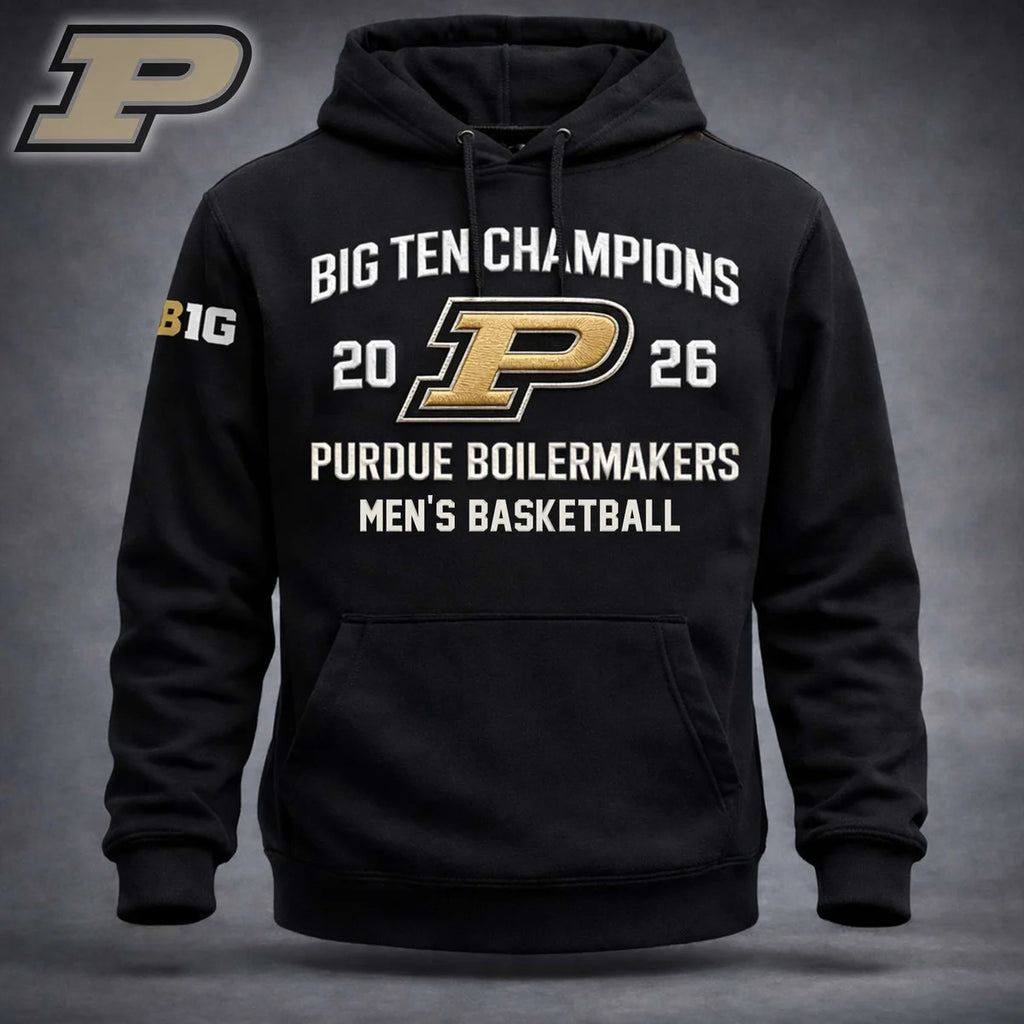 Purdue Boilermakers 2026 Big Ten Champions Men's Basketball Hoodie - LeagueLockerGear