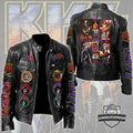 KISS Hottest Band In The World NYC 1973 Patches Leather Jacket - LeagueLockerGear