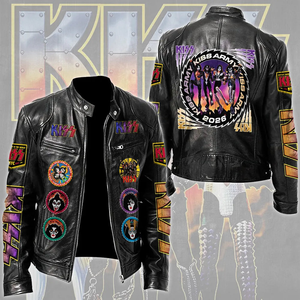 KISS Army 2026 Leather Jacket - LeagueLockerGear