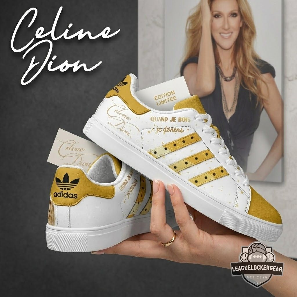 Celine Dion Quand Je Bois Je Deviens Stan Smith Shoes - LeagueLockerGear