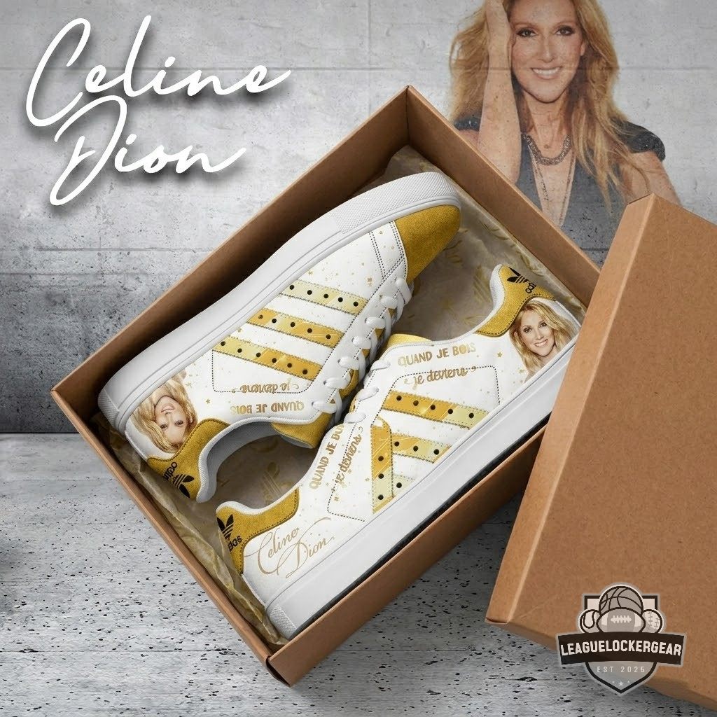 Celine Dion Quand Je Bois Je Deviens Stan Smith Shoes - LeagueLockerGear
