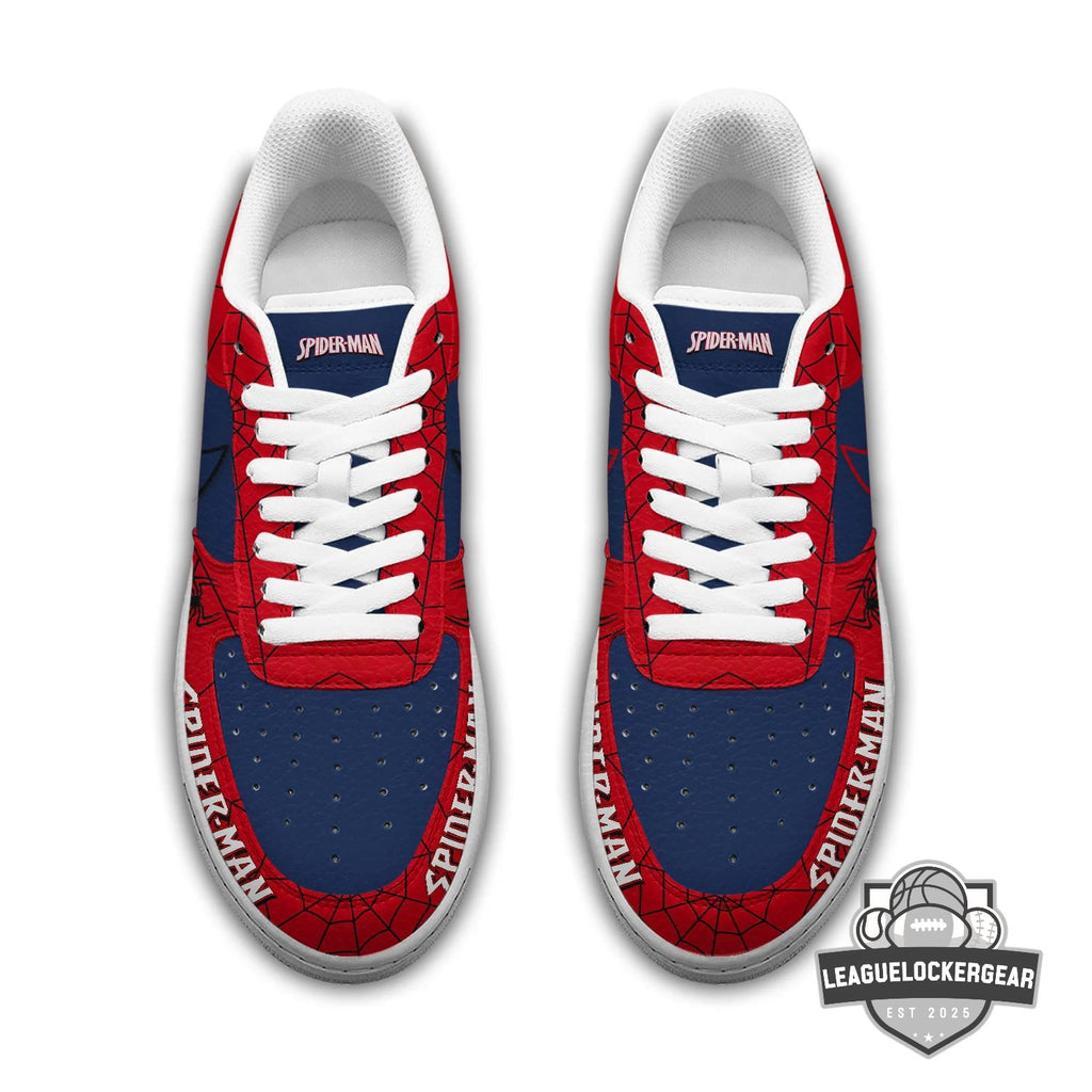 Spider-Man Classic Suit Custom Air Force 1 Shoes - LeagueLockerGear