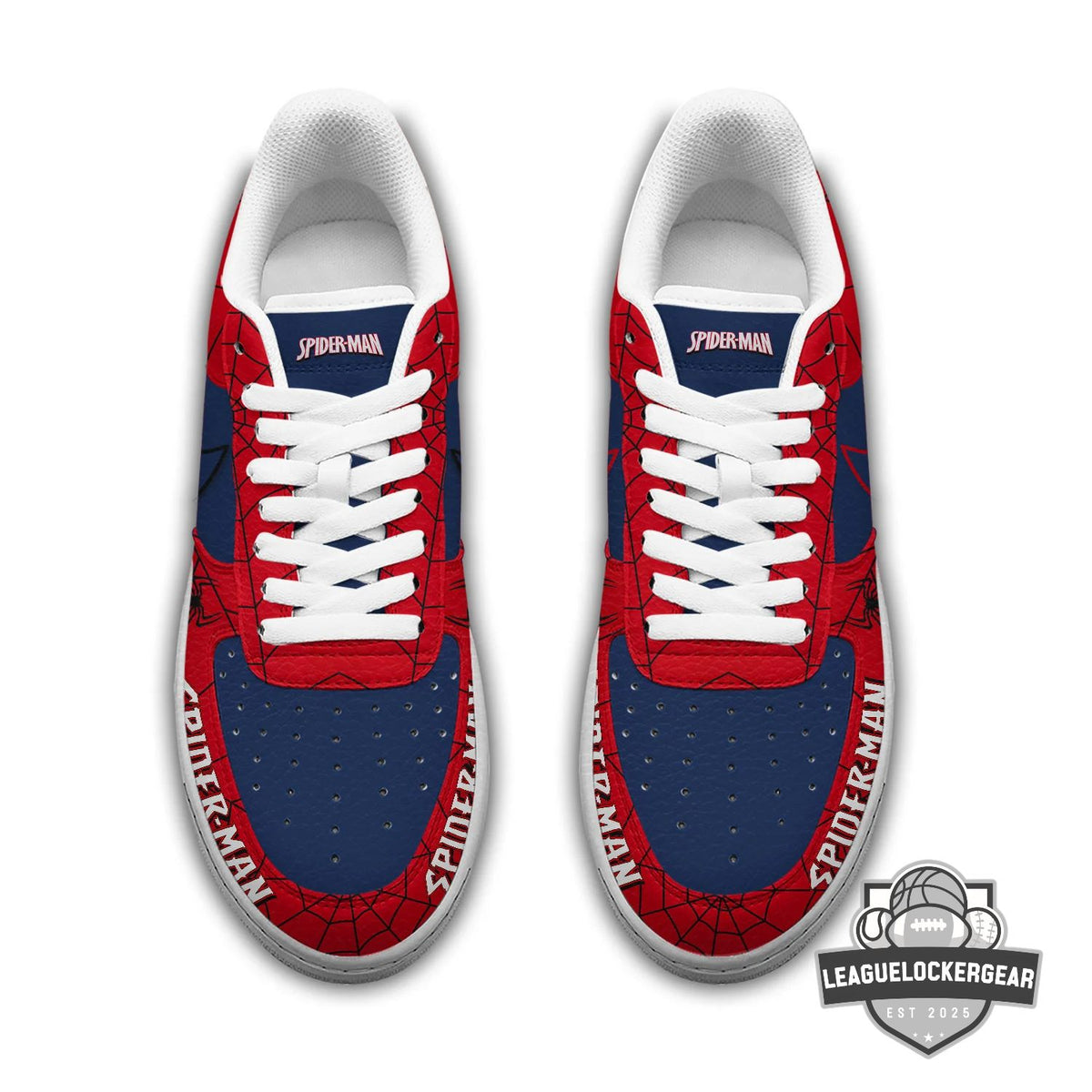Spider-Man Classic Suit Custom Air Force 1 Shoes - LeagueLockerGear