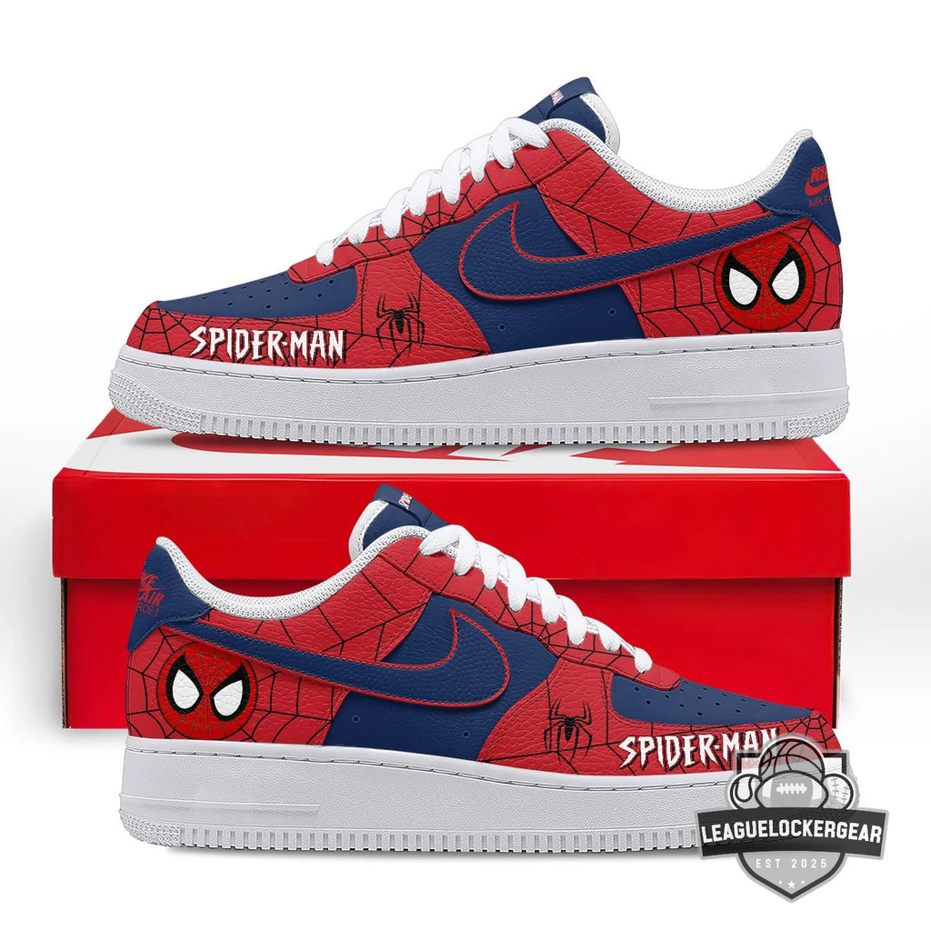 Spider-Man Classic Suit Custom Air Force 1 Shoes - LeagueLockerGear